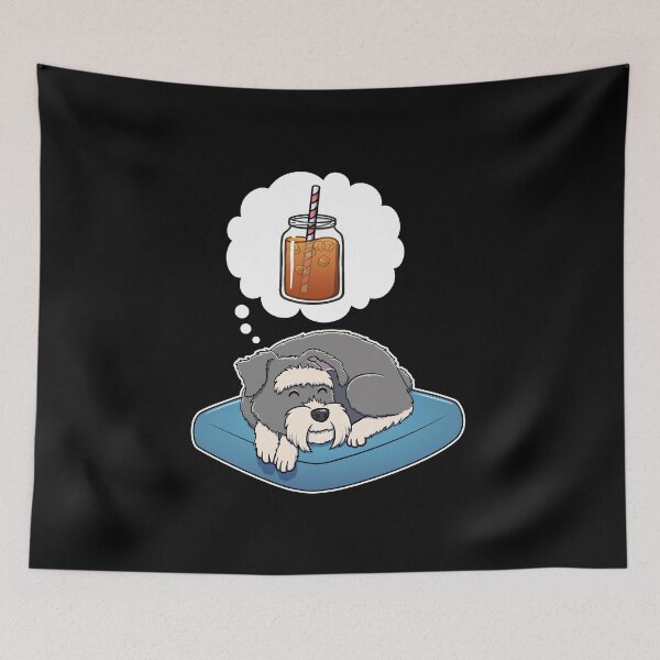 Item preview, Miniature Schnauzer dreaming about Iced Tea designed and sold by DoggieDelights.