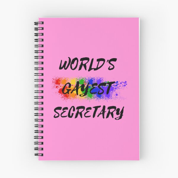Item preview, World's Gayest Secretary LGBT Humor With Rainbow Colors For Proud Gay Secretaries In Pink designed and sold by LuckyKermit.