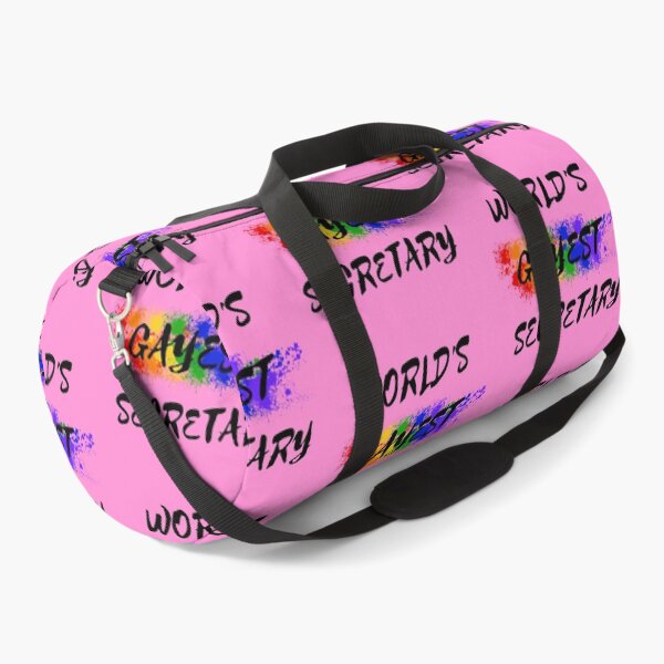 Item preview, World's Gayest Secretary LGBT Humor With Rainbow Colors For Proud Gay Secretaries In Pink designed and sold by LuckyKermit.