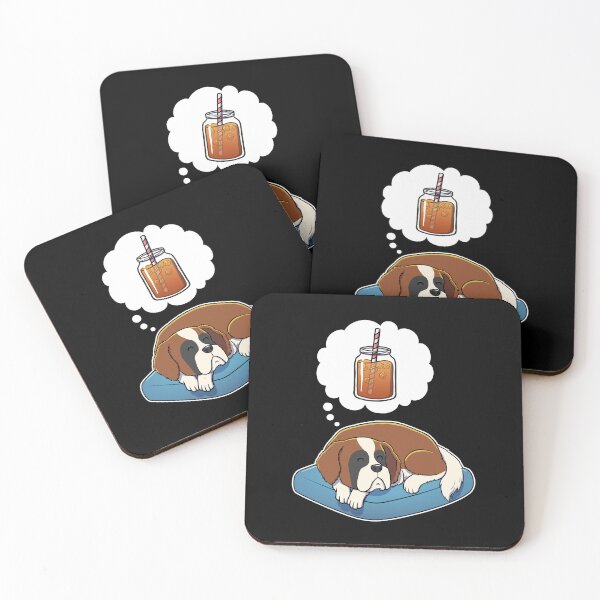 Item preview, St Bernard dreaming about Iced Tea designed and sold by DoggieDelights.