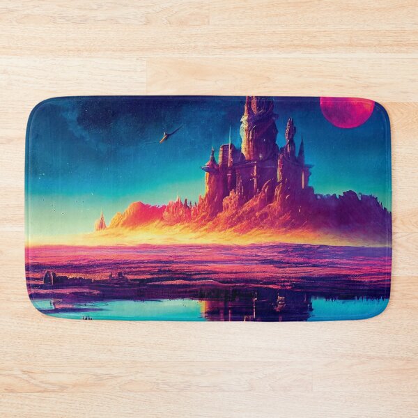Item preview, a painting of a castle in the sky designed and sold by DesignAtYO.