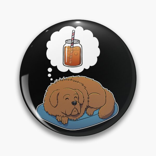 Item preview, Tibetan Mastiff dreaming about Iced Tea designed and sold by DoggieDelights.