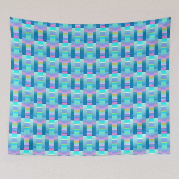 Item preview, Blue colorful geometric pattern | blue abstract tile pattern designed and sold by lausn.