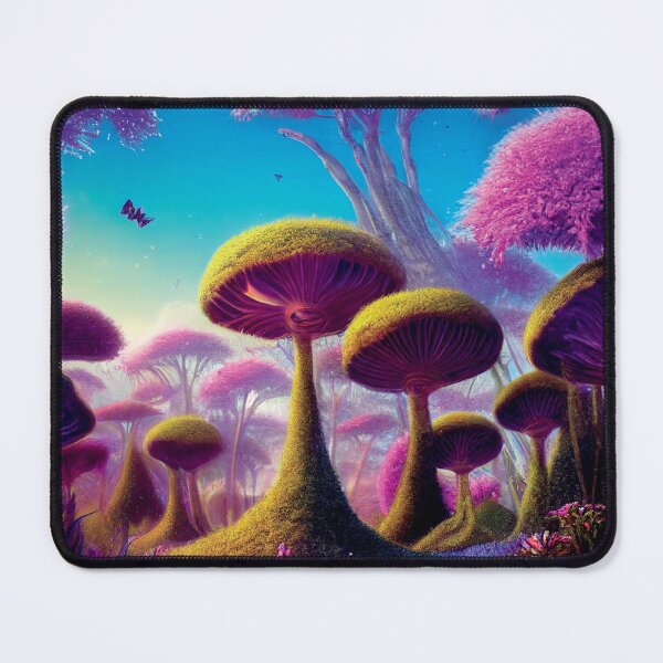 Item preview, a painting of a group of mushrooms in a forest designed and sold by DesignAtYO.