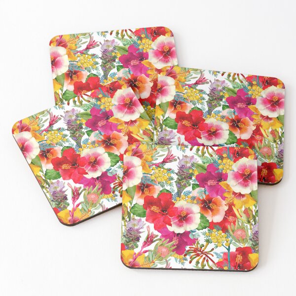 Item preview, Hot Tropical Blooms Pattern designed and sold by Sketchbook Designs.