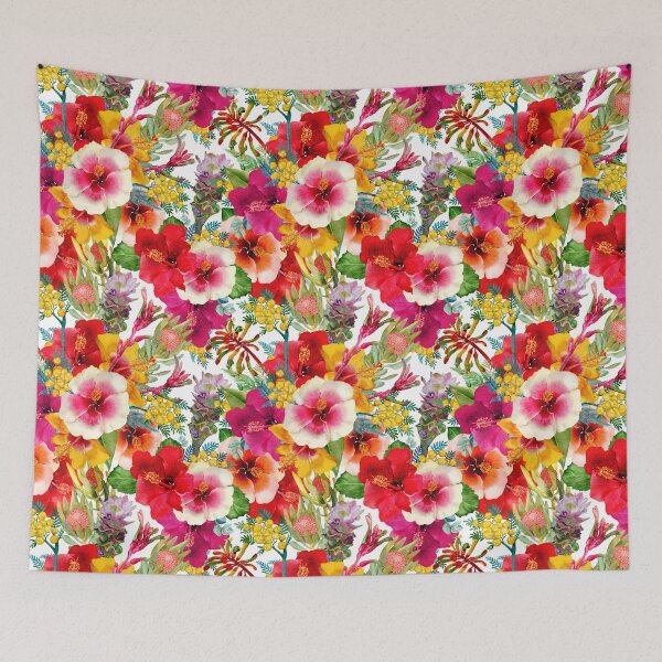 Item preview, Hot Tropical Blooms Pattern designed and sold by Sketchbook Designs.
