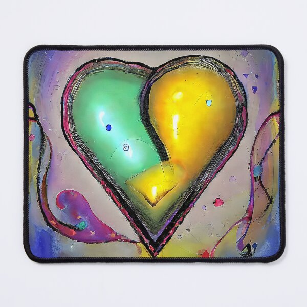Item preview, green-yellow heart designed and sold by bogfl.