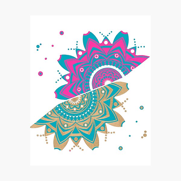Item preview, GOLD PINK TEAL MANDALA designed and sold by GreenVenus.