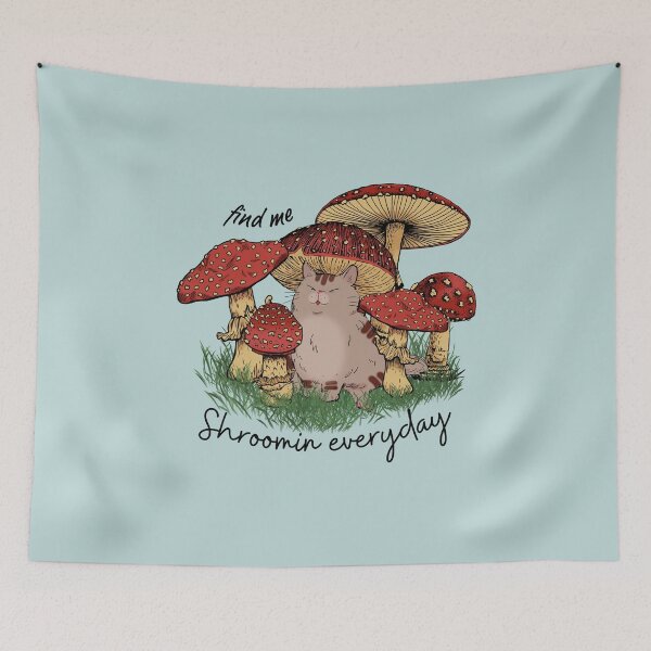 Item preview, Find Me Shroomin Everyday. For a mushroom farmer, for cat lover, for a mushroom forager. designed and sold by Wentoo.
