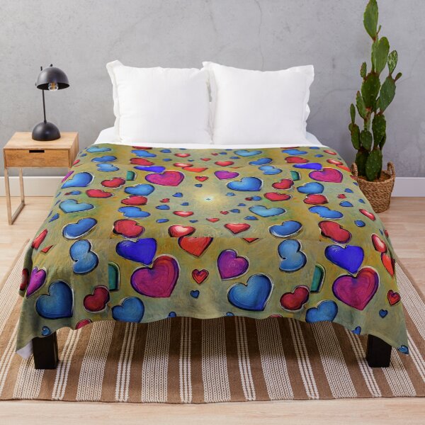 Item preview, Blue and red hearts designed and sold by bogfl.