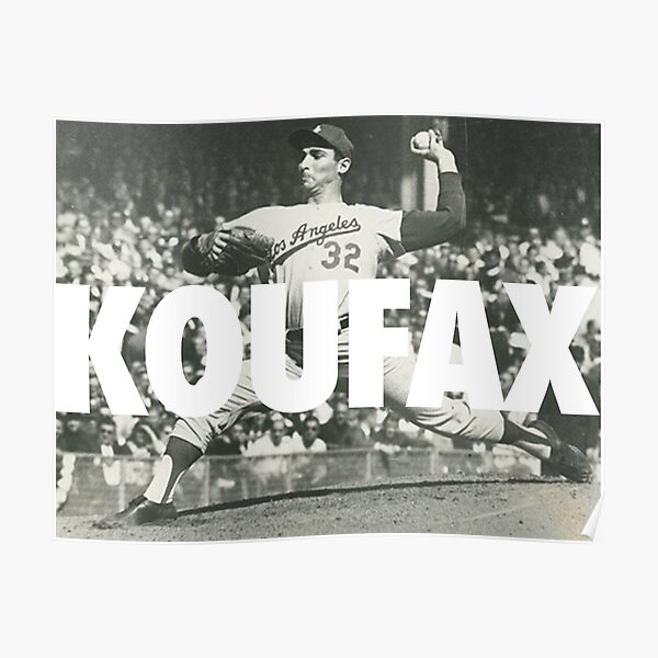 Los Angeles Dodgers #32 Sandy Koufax 1955 Hall of Fame White