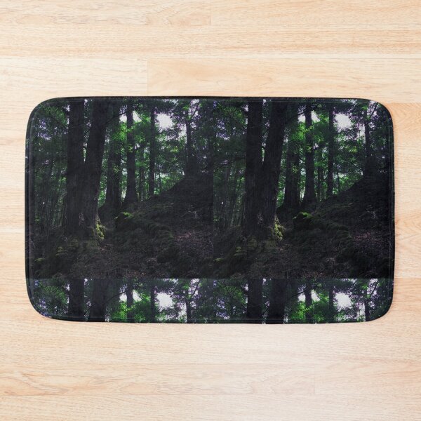 Item preview, Dark forest green trees and sunlight designed and sold by Azaswi.
