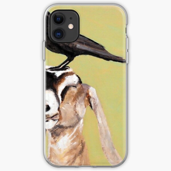 Goatcrow, 30x30, acrylic + oil on wood, 2017 iPhone Soft Case