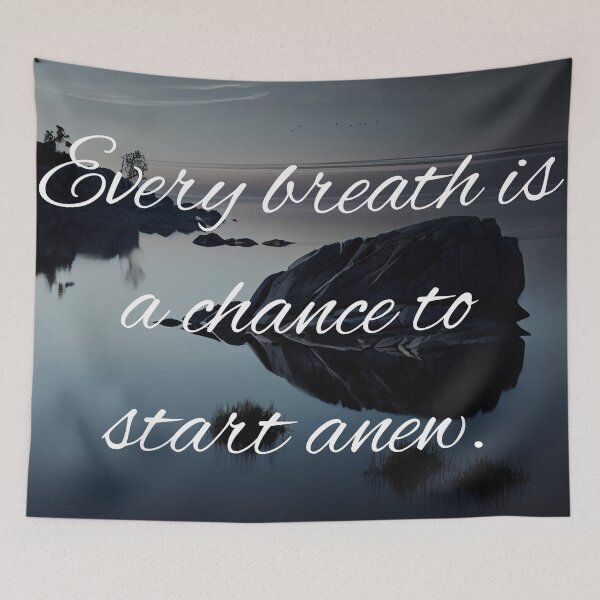 Item preview, Every Breath Is A Chance To Start Anew - Yoga Zen designed and sold by mcmtdesigns.