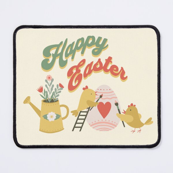 Item preview, Happy easter chickens and flowers  designed and sold by Yulacreative.