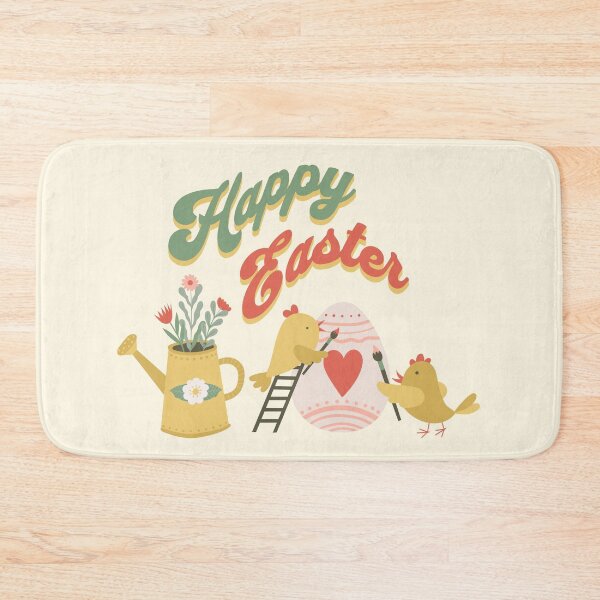 Item preview, Happy easter chickens and flowers  designed and sold by Yulacreative.