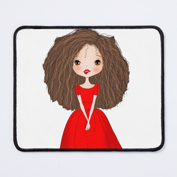 Item preview, curly-haired girl designed and sold by sumbulart.