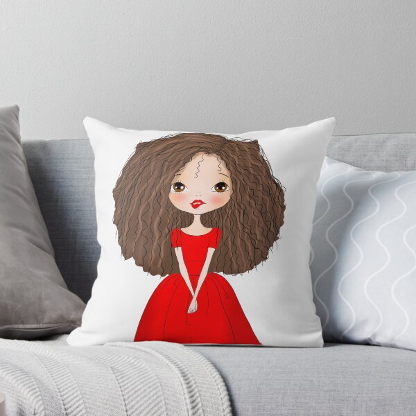 Item preview, curly-haired girl designed and sold by sumbulart.