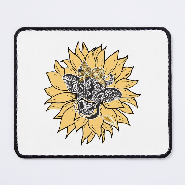 Item preview, Floral Cow - Daisy Moo Is Staring At You, Blooming Sunflower Gifts designed and sold by Flowerartlovers.