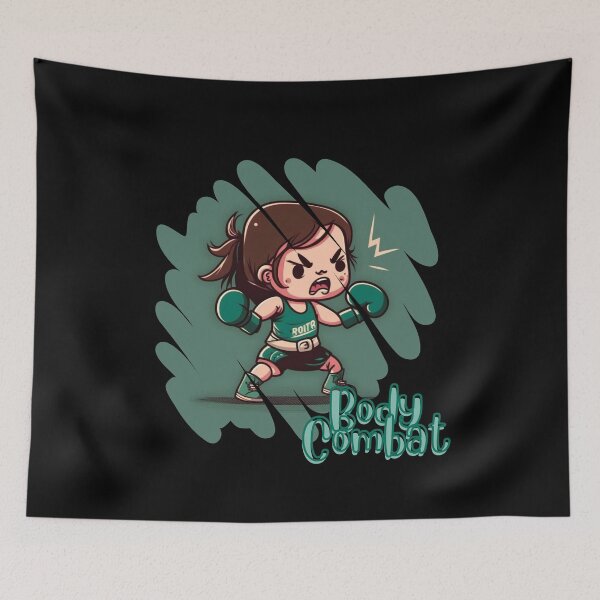 Item preview, Funny Cartoonish Cute Girl Doing Body Combat Punch designed and sold by Cute-Jory-Store.