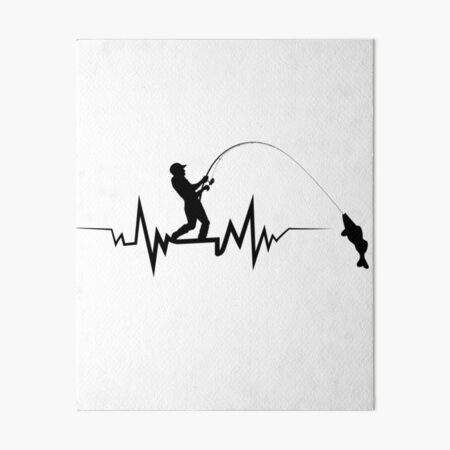 Cool Fly Fishing Fisherman Heartbeat Sticker for Sale by CoolSilhouettes
