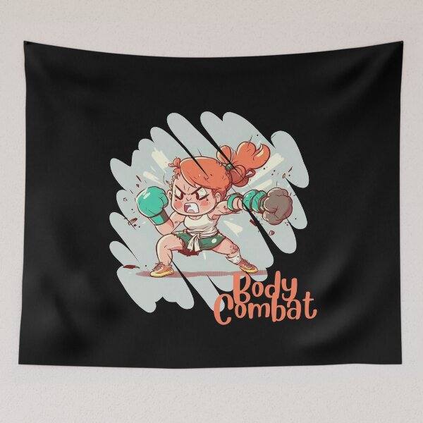 Item preview, Funny Cartoonish Cute Girl Doing Body Combat Punch designed and sold by Cute-Jory-Store.