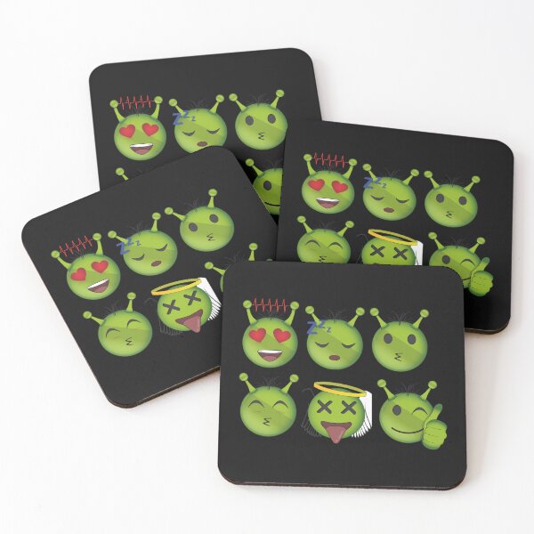 Item preview, Alien  green emotions emoji colorful trendy faces expressions design designed and sold by gulnaz797.