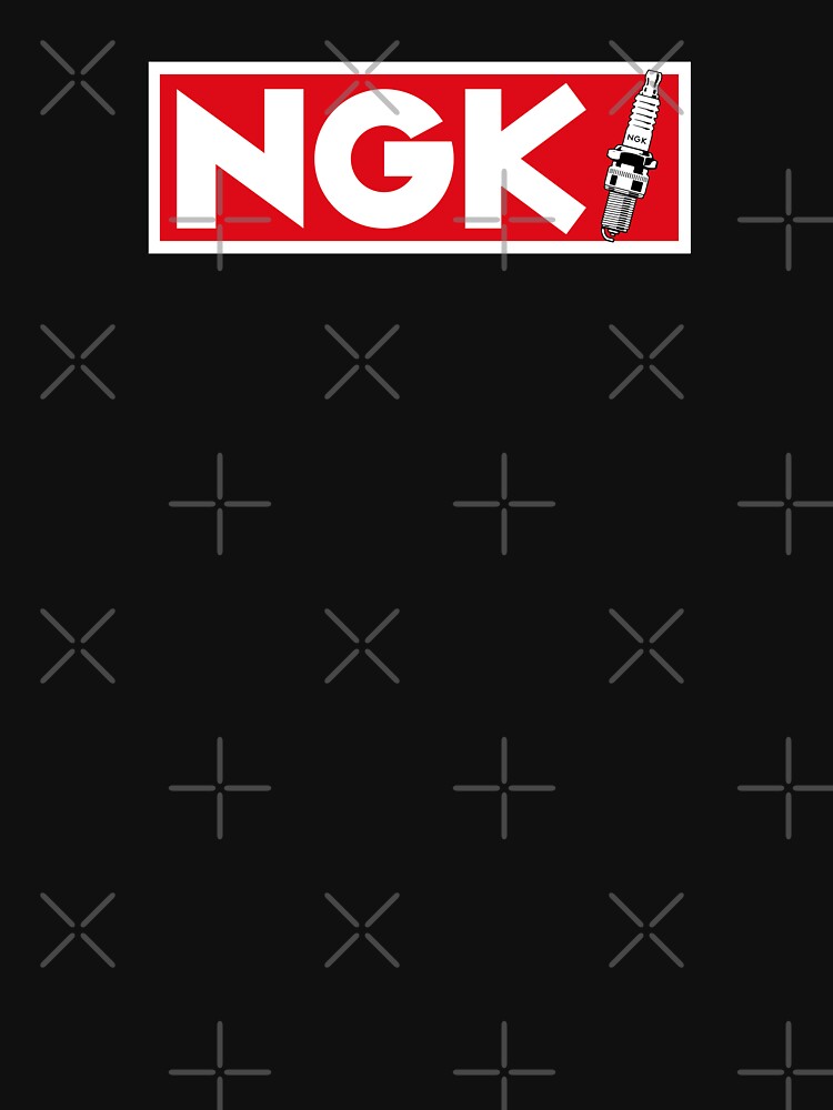 "Classic rectangular NGK spark plug logo" Tshirt for Sale by