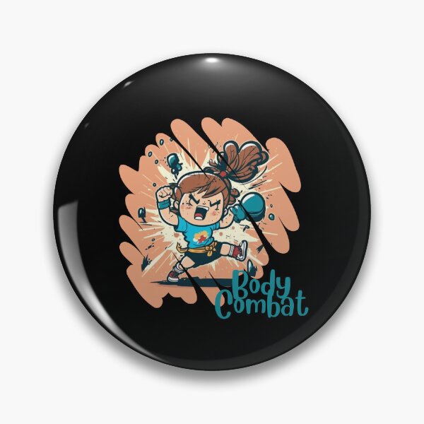 Item preview, Funny Cartoonish Cute Girl Doing Body Combat Punch designed and sold by Cute-Jory-Store.