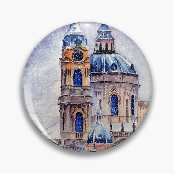 Item preview,  Watercolor St. Nicholas Church in Prague designed and sold by MaryWatercolor.