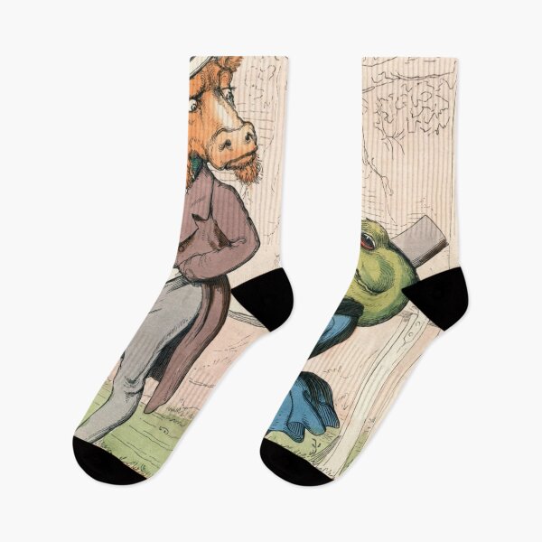 Item preview, The Frog And The Ox (1857) vintage illustration designed and sold by Lacasadellora.