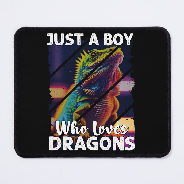Item preview, Just a Boy who loves Bearded Dragons Retro Lizard Lover designed and sold by Trendy Valley .