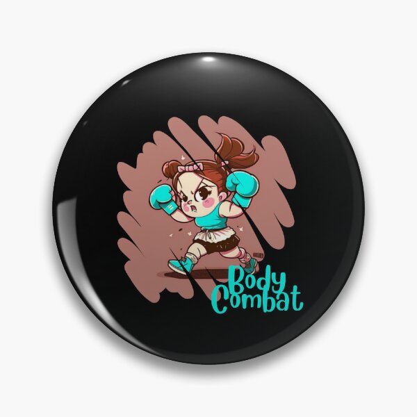 Item preview, Funny Cartoonish Cute Girl Doing Body Combat Workout designed and sold by Cute-Jory-Store.