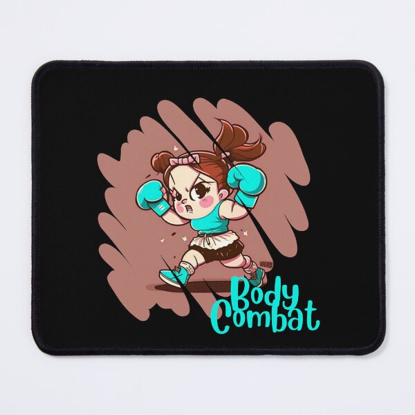 Item preview, Funny Cartoonish Cute Girl Doing Body Combat Workout designed and sold by Cute-Jory-Store.