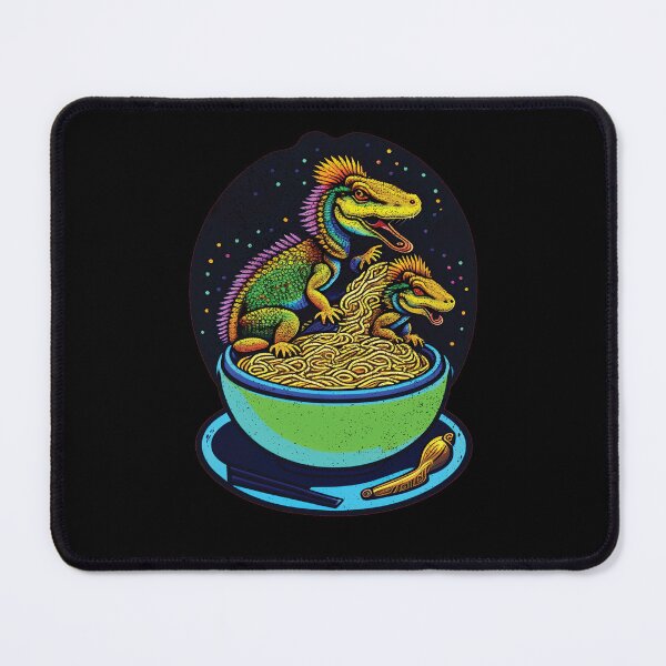 Item preview, Funny Bearded Dragons Eating Noodles designed and sold by Trendy Valley .
