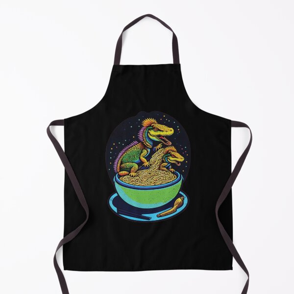 Item preview, Funny Bearded Dragons Eating Noodles designed and sold by Trendy Valley .