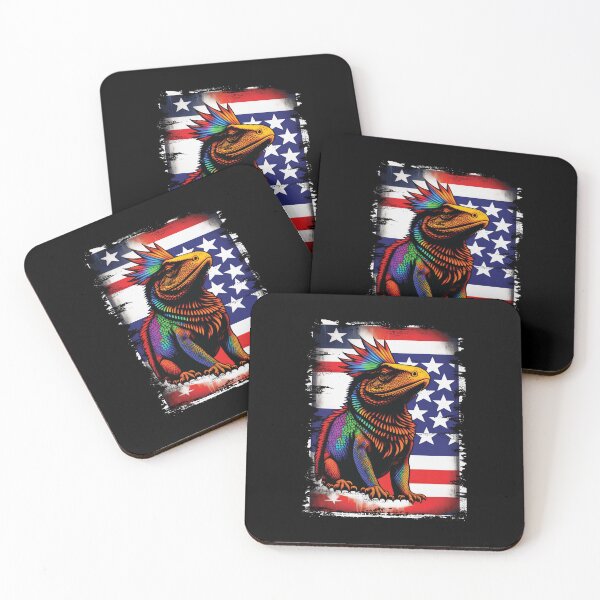 Item preview, American Flag Bearded Dragon Patriotic designed and sold by Trendy Valley .