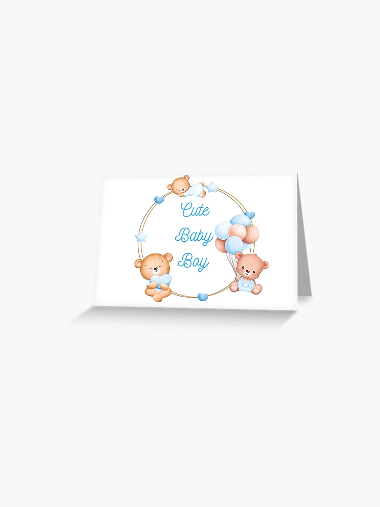 Adorable VINTAGE BABY BOY, Baby Shower Greeting Card Die Cuts for Card  Making BB55 Lot of 13 