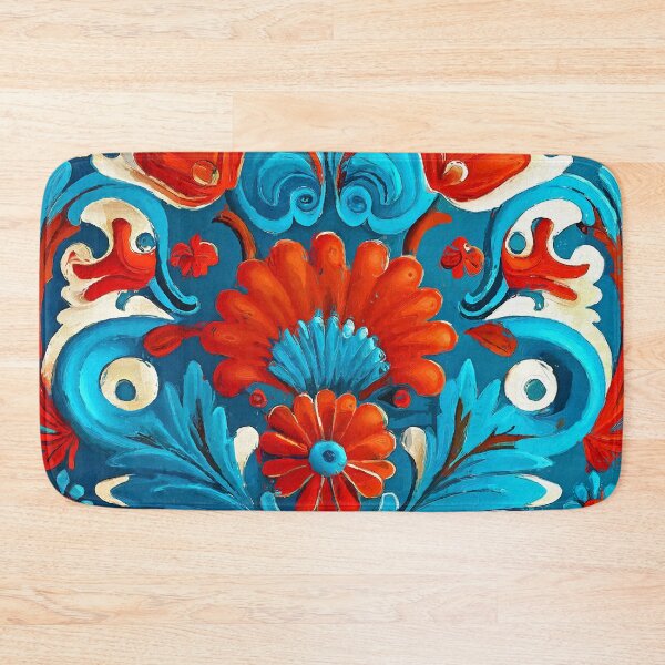 Item preview, Folklore motif red blue designed and sold by JBJart.