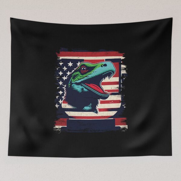Item preview, American Flag Bearded Dragon Vintage Patriotic designed and sold by Trendy Valley .