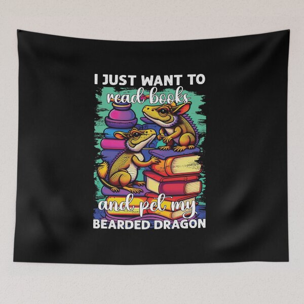 Item preview, I Just Want To Read Books And Pet My Bearded Dragon Book Lovers Funny designed and sold by Trendy Valley .