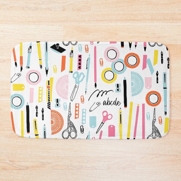 Item preview, Cute Art Supplies with pens, pencils, scissors and washi tape designed and sold by kapotka.