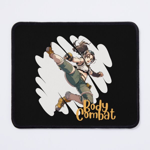 Item preview, Confident Cartoonish Anime Lady Doing Body Combat Kick designed and sold by Cute-Jory-Store.