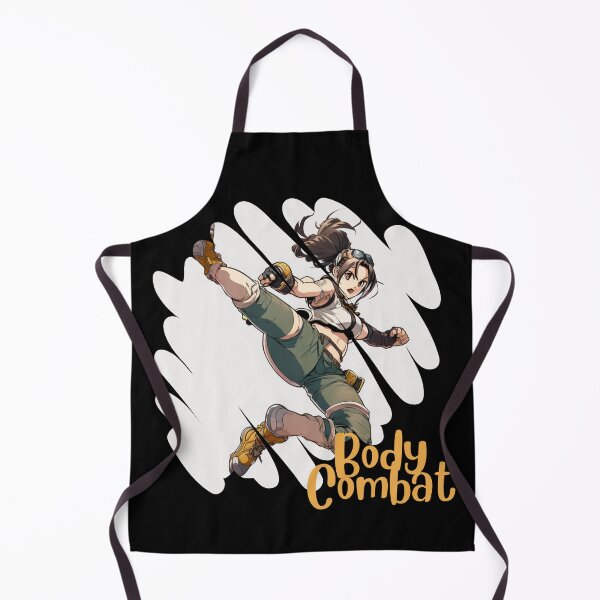 Item preview, Confident Cartoonish Anime Lady Doing Body Combat Kick designed and sold by Cute-Jory-Store.