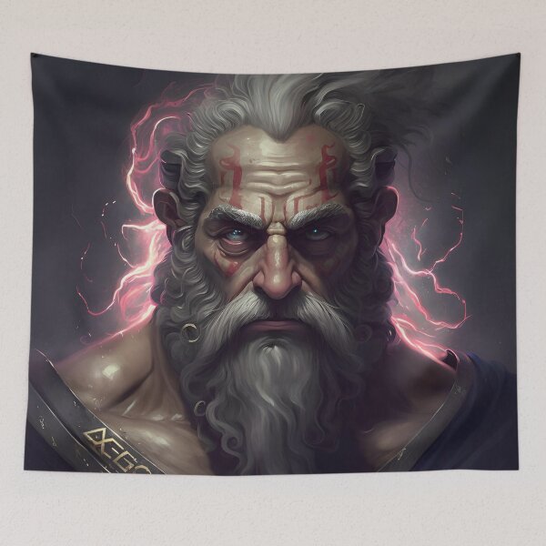 Artikelvorschau, Zeus der griechische Gott entworfen und verkauft von aiartdirection.