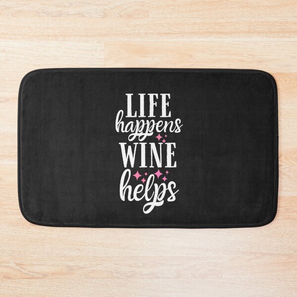 Item preview, Life happens wine helps Quote, Wine Lover Gift, Wine Drinker, Typography Quote, Alcohol Quotes designed and sold by thedazzlingmonk.