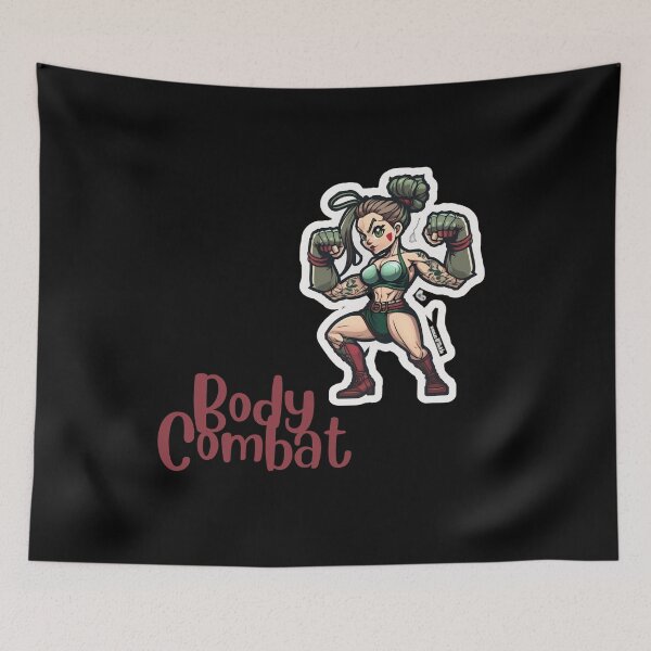 Item preview, Confident Sexy Cartoonish Lady Doing Body Combat Workout designed and sold by Cute-Jory-Store.