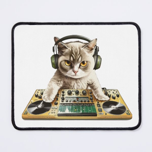 Item preview, DJ cat - Fantasy Cat 6 designed and sold by Stickeropium.