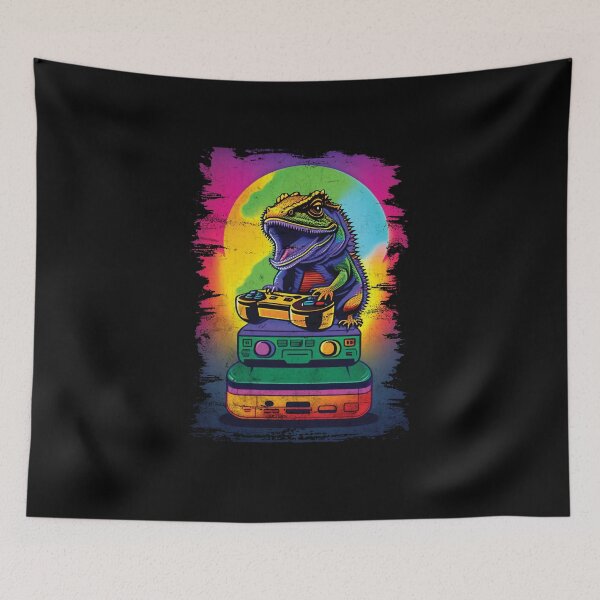 Item preview, Bearded Dragon Playing Video Games Retro Reptiles Lover designed and sold by Trendy Valley .