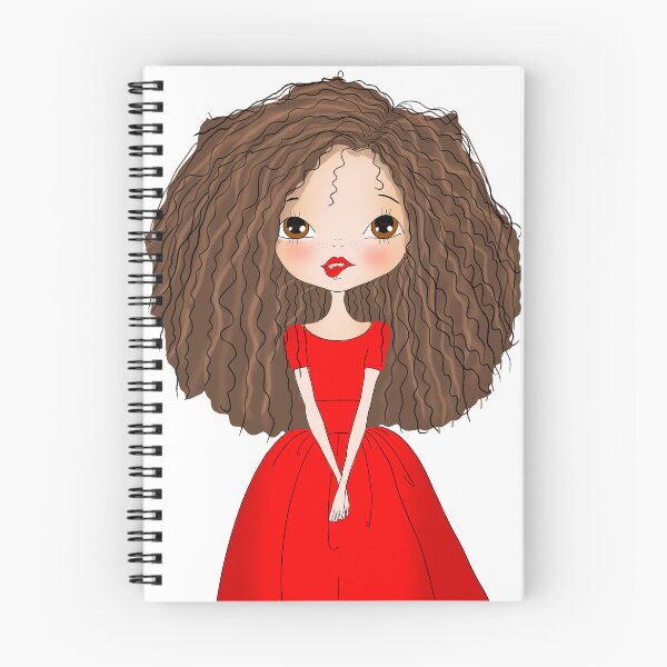 Item preview, curly-haired girl designed and sold by sumbulart.